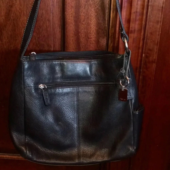Vintage Rolfs Cowhide Leather Black Shoulder Purse - Picture 1 of 9